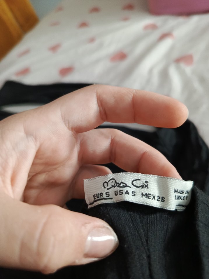 Uzun Kollu Siyah Örgü Fit Triko - Görsel 4