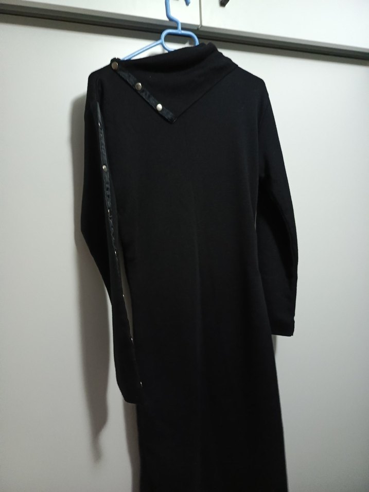 Uzun Kollu Siyah Straplez Uzun Elbise - Görsel 5