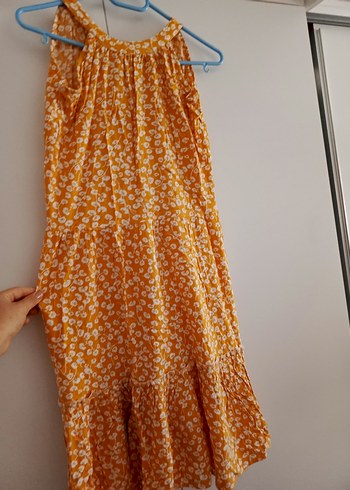 Sarı Midi elbise - Görsel 2