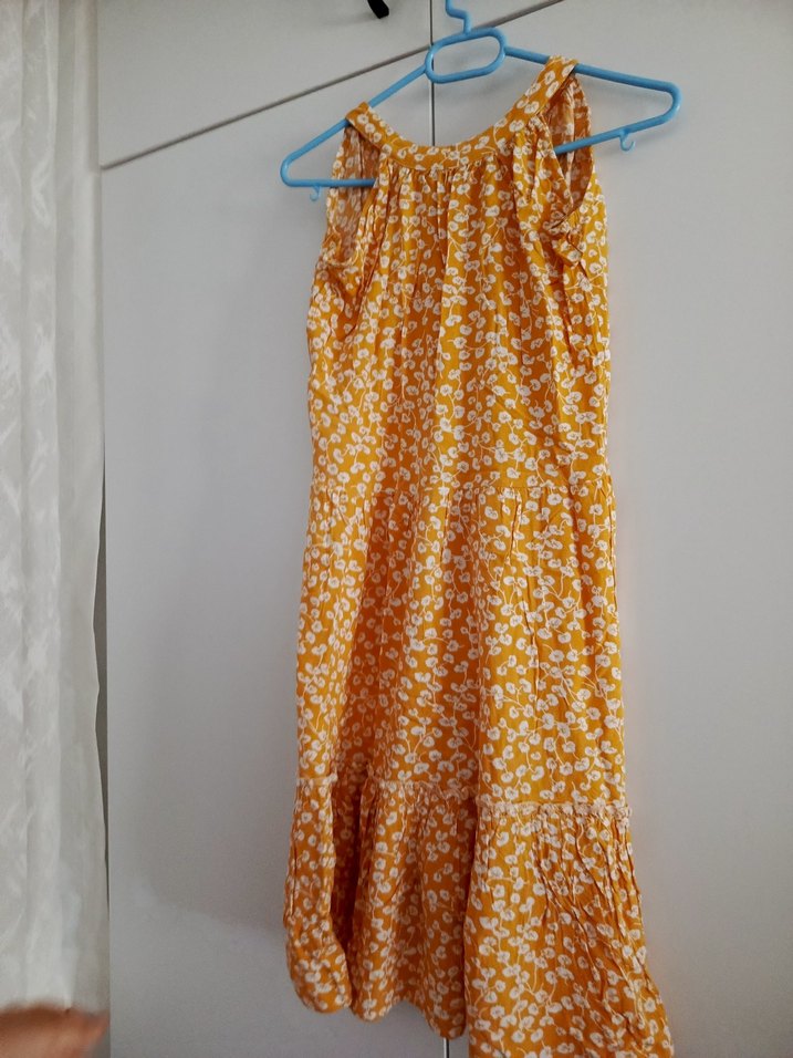 Sarı Midi elbise - Görsel 3