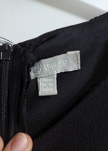 Uzun Kollu Siyah midi elbise - Görsel 5