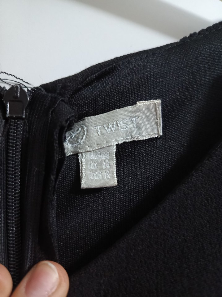 Uzun Kollu Siyah midi elbise - Görsel 5