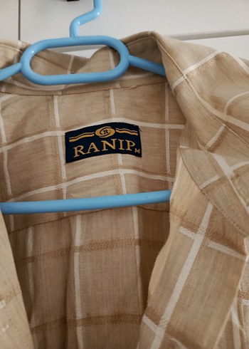 Bej Kısa Kollu Erkek  Gömlek - Görsel 5