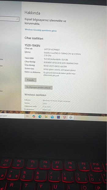 lenovo legion y520 - Görsel 5