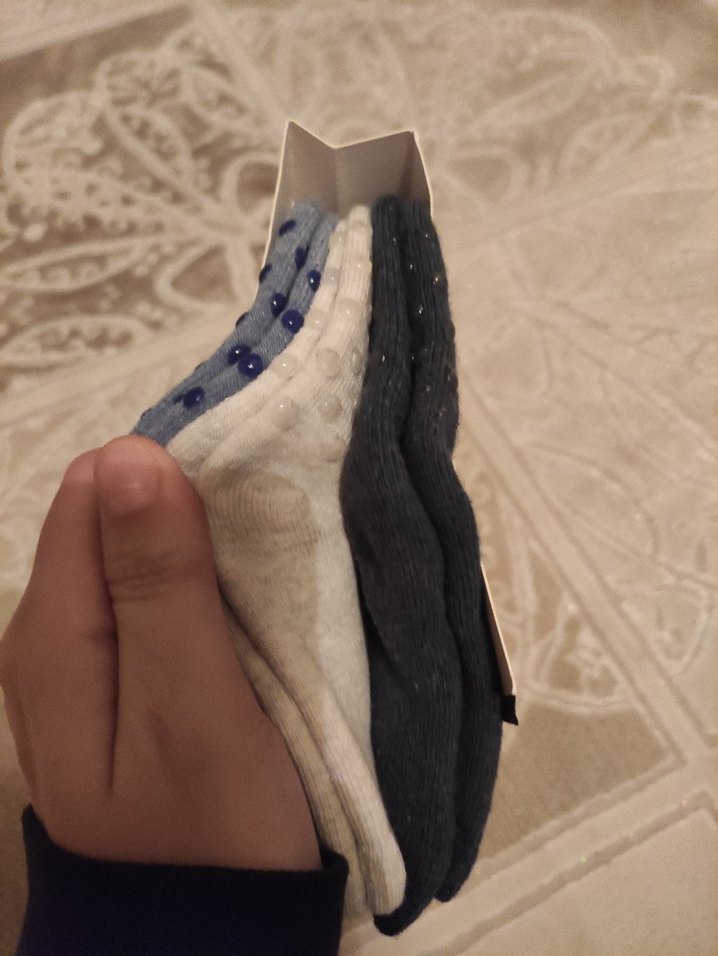 Erkek Çocuk Gri Kaydırmaz Soket Çorap 3'lü - Görsel 3