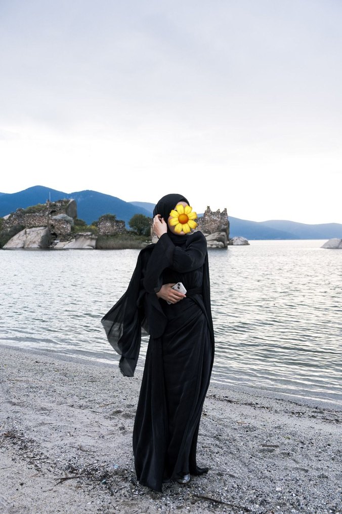 Uzun Siyah Abiye Elbise/ şal hediye - Görsel 2