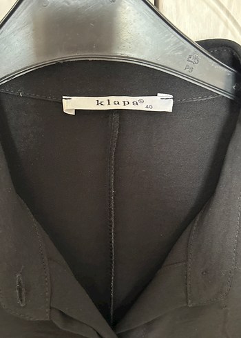 40 Beden Siyah uzun tunik gömlek