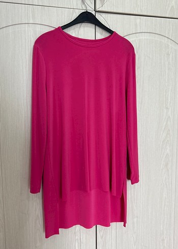 Pembe Uzun Kollu Salaş Tunik
