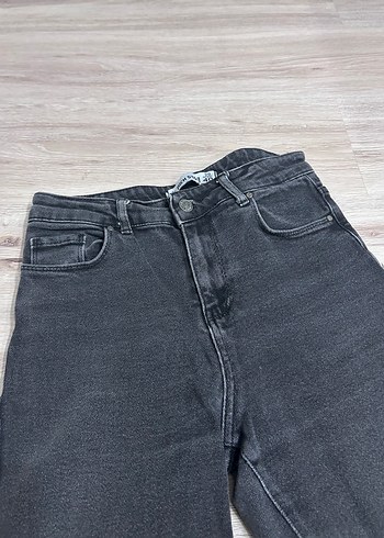 40 Beden Gri Kadın Denim Normal Kesim Jean