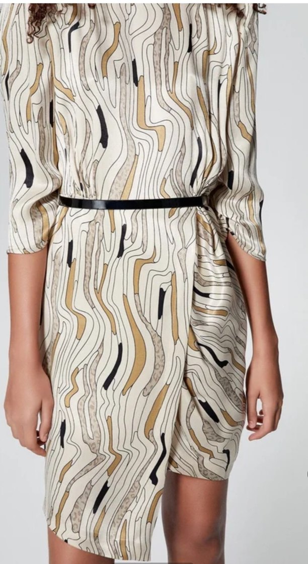 rue asimetrik Kupra elbise - Görsel 4