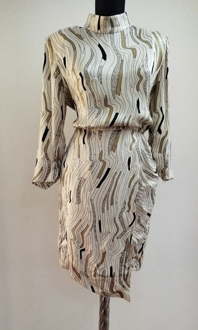 rue asimetrik Kupra elbise - Görsel 2