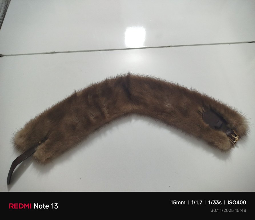 Gerçek vizon kürk yakalik - Görsel 5