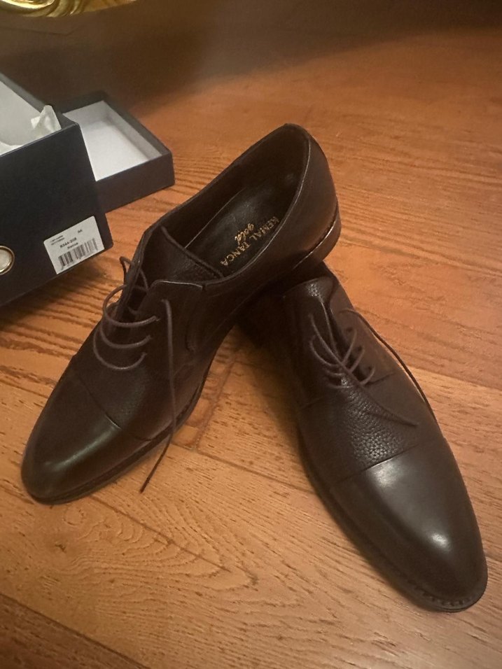 Kahverengi Deri Erkek Klasik Ayakkabı - Görsel 5