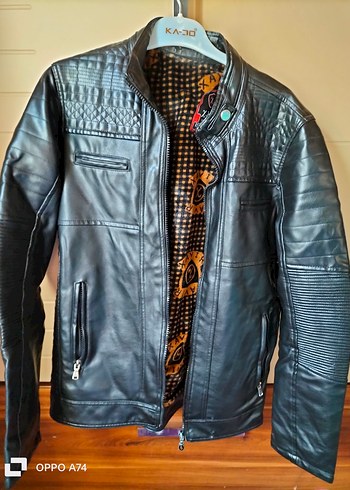 Diğer Siyah Erkek Deri Biker Ceket