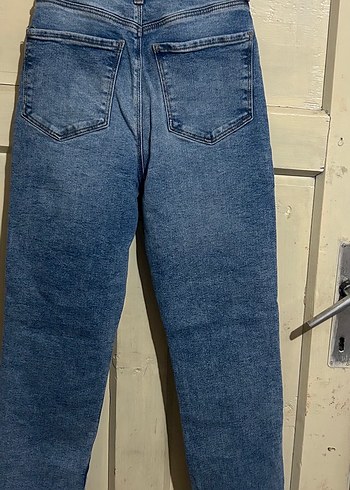 diğer Beden mavi Renk Kadın Mavi Denim Normal Boy Jean
