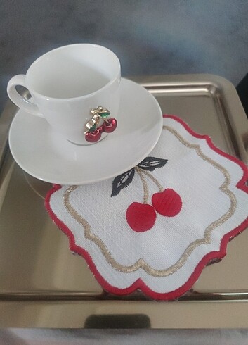 Kirazlı fincan ikili  - Görsel 2