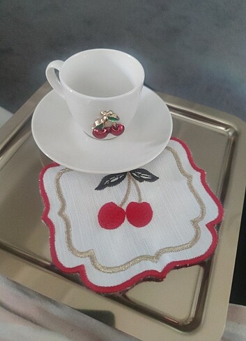 Kirazlı fincan ikili  - Görsel 3