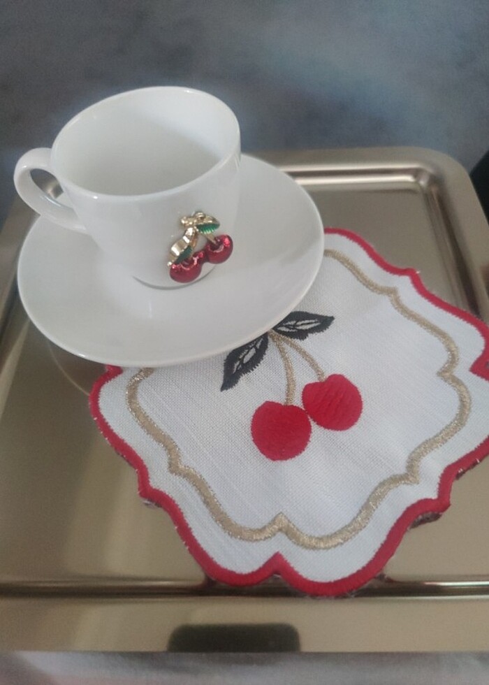 Kirazlı fincan ikili  - Görsel 2