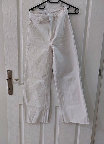Mango wide leg jean beyaz