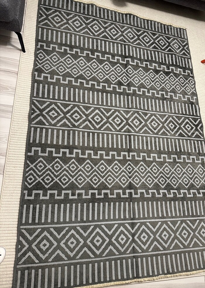 Çift yünlü kilim halı - Görsel 5