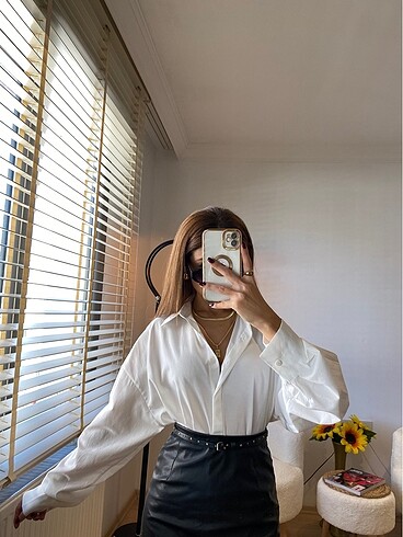 Beyaz Oversize Gömlek ? Yeni & Etiketli ? Her Beden İçin Uygun