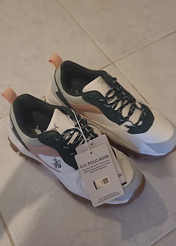 U.S. Polo Assn. Beyaz Platform Topuklu Spor Ayakkabı 36 numara