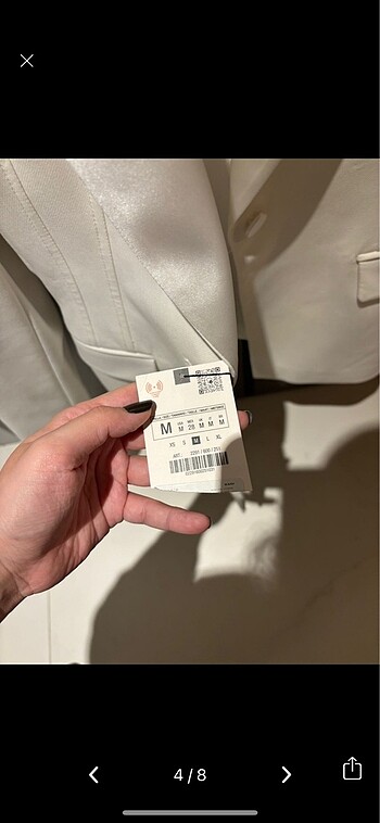 m Beden beyaz Renk Zara beyaz takım elbise