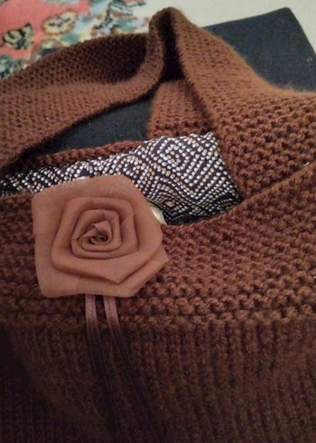 Kahverengi Astarlı Örgü Kadın Çanta - Görsel 3