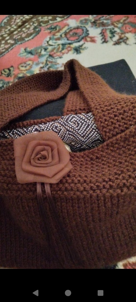 Kahverengi Astarlı Örgü Kadın Çanta - Görsel 3