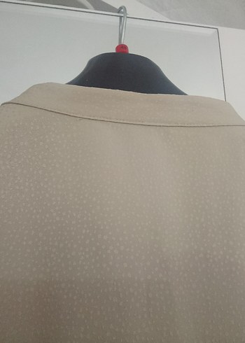 LCW Grace marka 46 beden Haki Yaka Krem rengi Salaş Gömlek-Tunik - Görsel 8