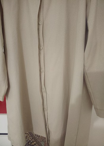 LCW Grace marka 46 beden Haki Yaka Krem rengi Salaş Gömlek-Tunik - Görsel 6