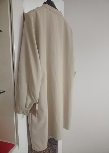 LCW Grace marka 46 beden Haki Yaka Krem rengi Salaş Gömlek-Tunik - Görsel 9