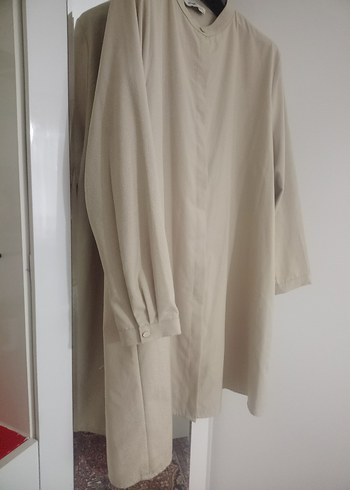 LCW Grace marka 46 beden Haki Yaka Krem rengi Salaş Gömlek-Tunik - Görsel 4