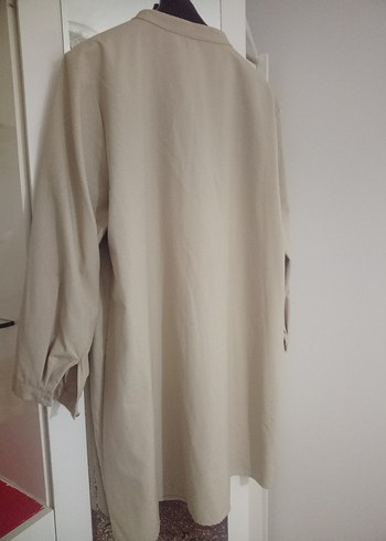 LCW Grace marka 46 beden Haki Yaka Krem rengi Salaş Gömlek-Tunik - Görsel 7