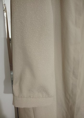 LCW Grace marka 46 beden Haki Yaka Krem rengi Salaş Gömlek-Tunik - Görsel 5