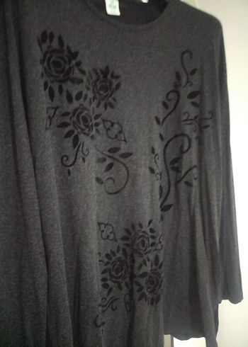 ASM collectionXXL beden Antresit renk Baskılı Triko Kazak - Görsel 6