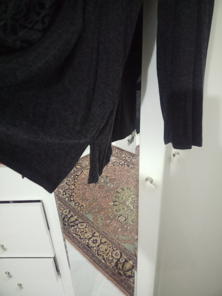 ASM collectionXXL beden Antresit renk Baskılı Triko Kazak - Görsel 4