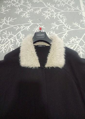 LCW XL beden Siyah,Yakası Kürklü Uzun Kadın Triko Tunik-Kaban - Görsel 14