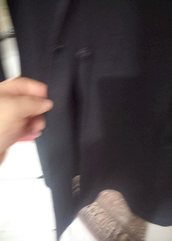 LCW XL beden Siyah,Yakası Kürklü Uzun Kadın Triko Tunik-Kaban - Görsel 7