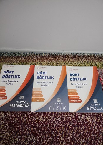 12. Sınıf Dört Dörtlük Konu Pekiştirme Testleri,3 kitap birlikte