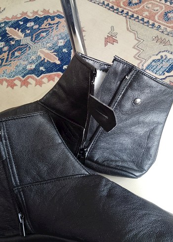 43-44 numara Unisex Fermuarlı Deri Çorap Mest. - Görsel 9