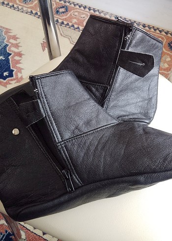 43-44 numara Unisex Fermuarlı Deri Çorap Mest. - Görsel 8