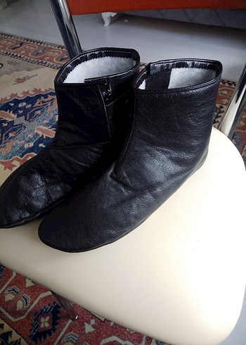 43-44 numara Unisex Fermuarlı Deri Çorap Mest. - Görsel 6