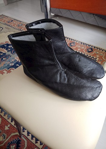 44 Beden siyah Renk 43-44 numara Unisex Fermuarlı Deri Çorap Mest.