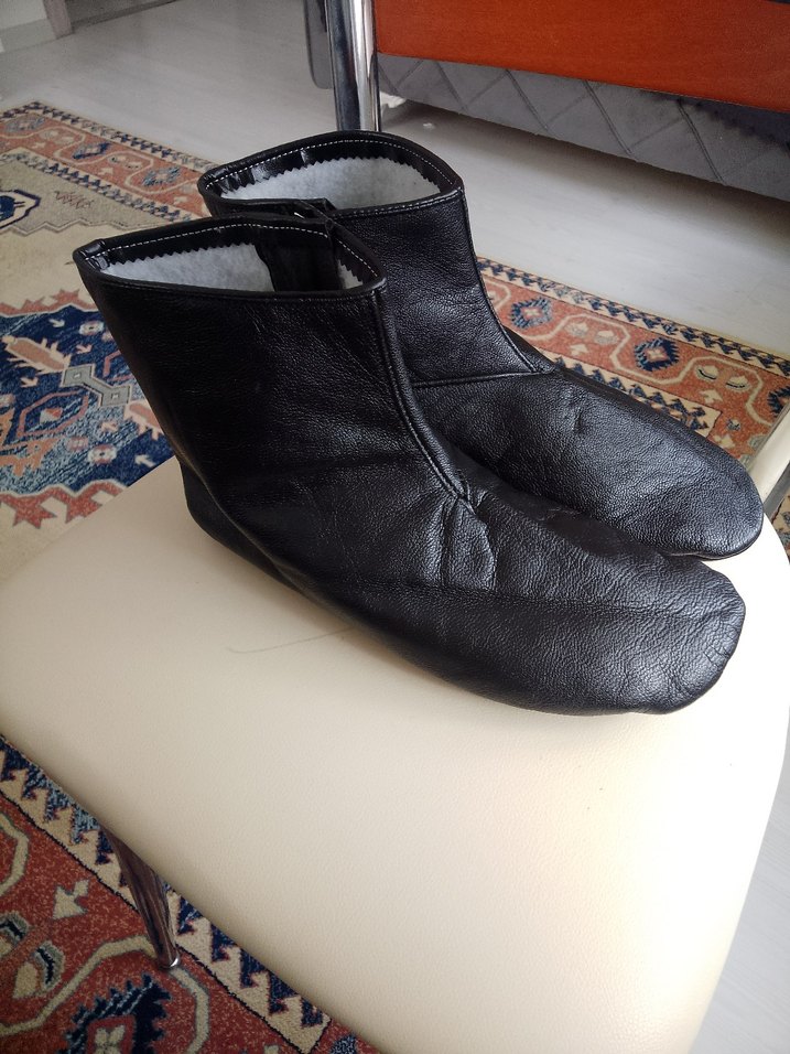 43-44 numara Unisex Fermuarlı Deri Çorap Mest. - Görsel 4