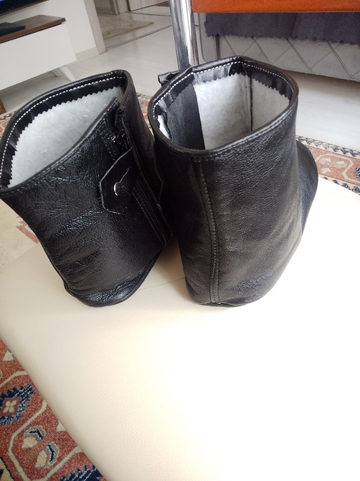 43-44 numara Unisex Fermuarlı Deri Çorap Mest. - Görsel 5