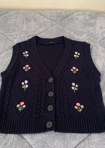 Nakışlı Örgü Kadın Süveter - Görsel 3