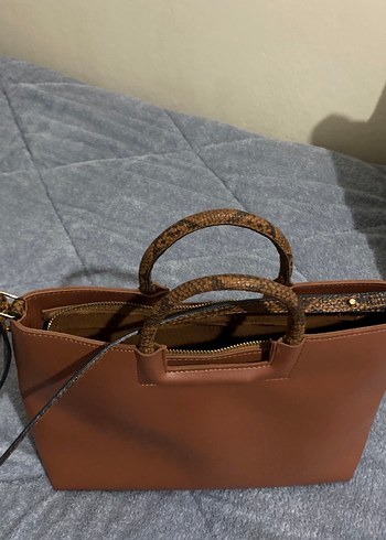 Minimalist Kahverengi Deri Kadın Çanta - Görsel 3