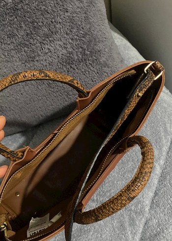 Minimalist Kahverengi Deri Kadın Çanta - Görsel 7