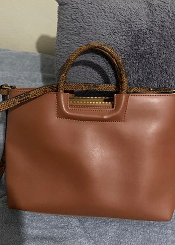 Minimalist Kahverengi Deri Kadın Çanta - Görsel 8